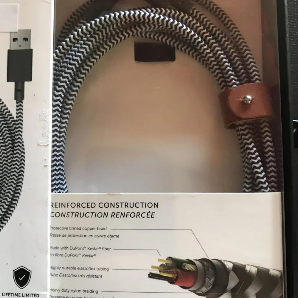 Native Union Belt Cable XL - 10ft Ultra-Strong Reinforced. USB to lightning
